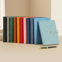 Carnet A5 en cuir PU doux au toucher, 100 feuilles, logo personnalisé imprimé, fermeture magnétique, coffret cadeau pour bureau