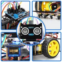 TSCINBUNY 4WD Programación Robot Car Kit DIY Proyecto de placa de desarrollo electrónico para Arduino