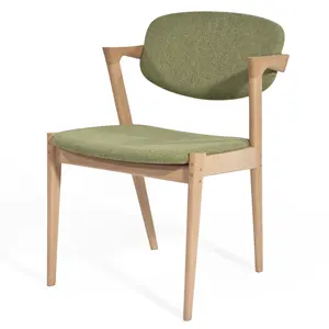 Runxi modern style Wooden Dining Chair Leather Cushion Kai Kristiansen 42 Armrest Solid Wood Chair