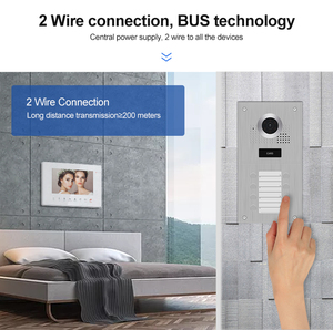 2 có dây 7 inch Night Vision Waterproof Video Door Phone intercom hệ thống nhập 1 màn hình + 1 RFID truy cập HD chuông cửa - Product Image 4