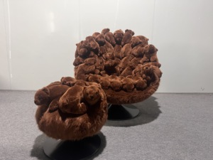 Chaise longue rotative de luxe moderne ours en peluche canapé design personnalité créative poupée animale salon haut de gamme chambre appartement - Product Image 3