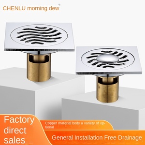 Design moderno 10*10 grande Area in ottone scarico a pavimento bagno balcone <span class=keywords><strong>cucina</strong></span> fogna lavatrice doppio uso sigillo acqua profonda - Product Image 2