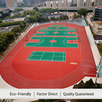 Surface d'athlétisme hybride en polyuréthane pour pistes extérieures, homologuée IAAF, construction multicouche pour les stades du Moyen-Orient