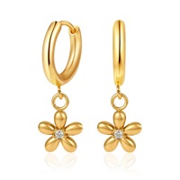 Anting Baja Tahan Karat 316L untuk Wanita dengan Batu Zirkonia Berkilau Perhiasan Fashion Minimalis Hipoalergenik untuk Pemakaian Sehari-hari