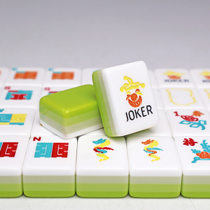 Tùy Chỉnh Ánh Sáng Màu Xanh Lá Cây Mỹ Mahjong Set, 4-Layer Tối Sang Trọng Acrylic Gạch Cho Trò Chơi Hiện Đại Đêm - Product Image 4