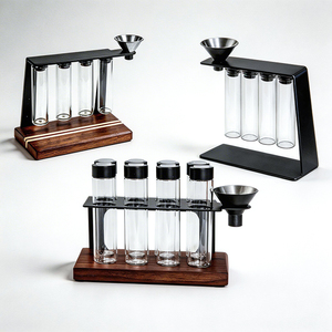 Kitchen Coffee Bean Storage Container Magnetic Single Dose Absorbing Transparent Glass Rack Coffee Bean Dispensing Tube - Product Image 1