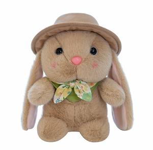 Adorable lapin en peluche <span class=keywords><strong>Kawaii</strong></span> chapeau personnalisable Animal Design doux polaire pour les vacances cadeau fait coton laine Sherpa feutre - Product Image 1