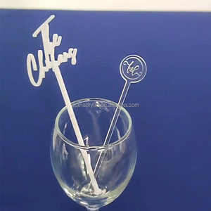 Agitadores de Bebidas de Acrílico Blanco Personalizados, Palitos Agitadores de Cócteles de Plástico Personalizados, Palitos Agitadores para Fiestas - Product Image 3