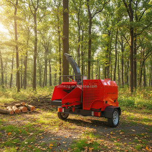 JINKE CE Diesel <b>Wood</b> Chipper Shredder with Pump & Gear | Mobile Heavy Duty Tree Branch <b>Crusher</b> for Forestry Farm Use - Product Image 1