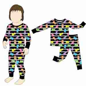 Conjunto de Dos Piezas de Manga Larga de Bambú con Estampado Personalizado para Niños, Venta Caliente Sin Aranceles de Qingli OEM para el Día de San Patricio - Product Image 6