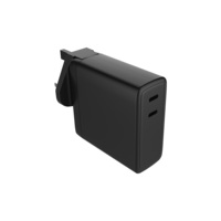 Chargeur mural rapide GaN 140 W à double port USB-C pour téléphones portables/tablettes et ordinateurs portables, prise EU US UK AU