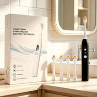 Neueste Produkte 2026 4 Zahnbürstenköpfe Zahnaufhellungs-Set Tragbare Intelligente Anpassbare Schallvibrations-Zahnbürste mit LCD-Bildschirm