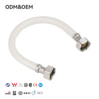 Tuyaux de plomberie flexibles en PVC FANSKI 12,7 mm F1/2-14NPSM X F1/2-14NPSM, connecteur d'alimentation en eau, raccords chromés