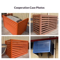 Cubierta de aluminio para aire acondicionado, impermeable, anticorrosión, con rejilla de lamas, grabado láser 3D, para exteriores, venta al por mayor de fábrica