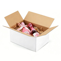 Cartons de transport et d'emballage cadeau multi-usages, pliables, recyclables, rigides, en carton ondulé blanc, avec logo personnalisé