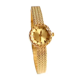 Minimalist retro niche light luxury small gold watch female internet celebrity hot selling small and exquisite small dial watch