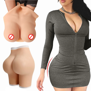 Faux Fesses et Hanches en Silicone Femme, Faux Seins en Silicone Grand Modèle, Ensemble Rembourrage Fesses et Hanches, Pantalon Gainant Rehausseur de Fesses - Product Image 1