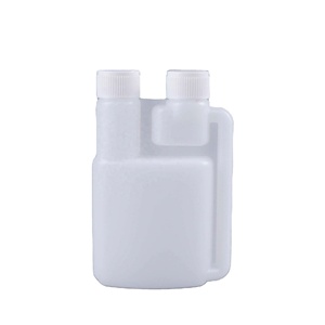Botella de Plástico de Doble Cámara con Dos Boquillas para Dosificación y Medición de 250 ml, 500 ml y 1000 ml - Product Image 1