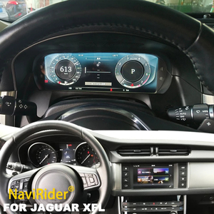 แผงหน้าปัด LCD พร้อมมาตรวัดความเร็วรอบเครื่องยนต์ มาตรวัดระยะทาง สำหรับ Jaguar XF XFL ปี 2016-2019 ชุดหน้าปัดพร้อม GPS มาตรวัดความเร็ว รองรับ Carplay ห้องนักบินเสมือนจริง - Product Image 1