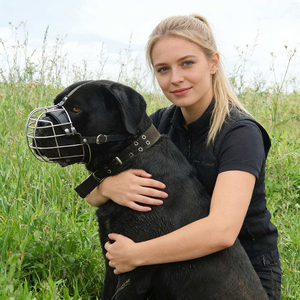 Bozal de Hierro Resistente para Perros - Anti-Mordidas y Anti-Ingestión Accidental para Rottweiler/Bulldog Francés/<span class=keywords><strong>Cane</strong></span> <span class=keywords><strong>Corso</strong></span> y Perros Grandes/Medianos - Product Image 5