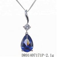 Juego de Joyería de Plata de Ley 925 con Tanzanita en Corte Pera Vintage para Boda, Compromiso o Aniversario