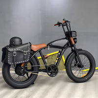 Vélo électrique à moteur central 48V 10A avec batterie au lithium, cadre en alliage d'aluminium, frein à disque hydraulique 750W et pneus larges