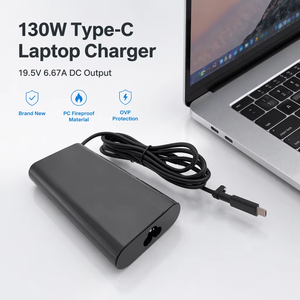 Chargeur pour ordinateur portable USB-C 130W 19.5V 6.67A Adaptateur d'alimentation AC DC avec protection contre les courts-circuits Chargeur pour ordinateur portable Type-C - Product Image 2