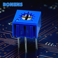 Potentiomètre de réglage linéaire à commande unique Bonens 3362R, à tête conique, en céramique, de 100R à 1M