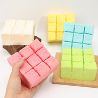 Jouet anti-stress en PU à rebond lent, imitation tofu, pain à pétrir, texture collante, chocolat à neuf compartiments, 9,5 CM, vente en gros