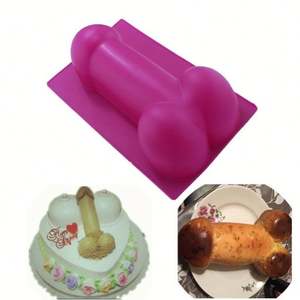 Lebensmittel qualität Mikrowellen geeignete große <span class=keywords><strong>Dildo</strong></span> form Silikon Penis Silikon Kuchen formen Lustige Kuchen form Kuchen Backformen - Product Image 3
