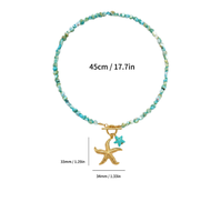 Collier ras du cou en acier inoxydable avec pendentifs multiples et perles coquillages, bijoux empilables, cadeau souvenir