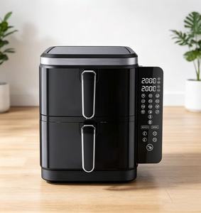 Freidora de Aire Cuadrada de Doble Compartimento con Cesta, Cocción Rápida sin Aceite, Capacidad de 10-20L, Circulación de Aire Caliente - Product Image 5