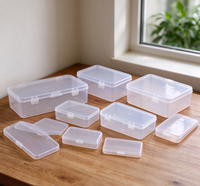 Boîte en plastique semi-transparente avec couvercle, boîte de rangement en plastique personnalisée avec couvercle à clipser, prix de gros d'usine