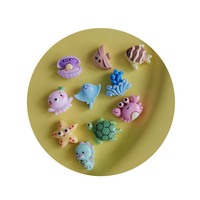 100 pièces Mini résine océan thème Animal résine coquille étoile de mer hippocampe tortue figurines pour paysage Nail Art fête d'anniversaire décor