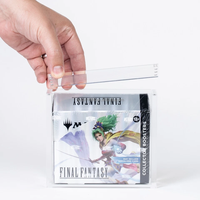 Boîte de présentation en acrylique portable et recyclable personnalisée, boîte de protection pour collectionneur de cartes magiques, boîte de rangement avec couvercle magnétique, cartes de jeu TCG