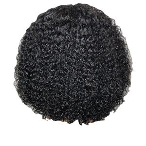 Vente en gros Noir Mid Cut Court <span class=keywords><strong>Cheveux</strong></span> Bouclés Populaire Deep Curl Perruque Synthétique - Product Image 6