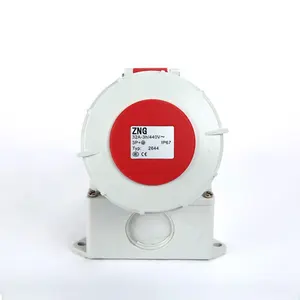IEC60309 4 Pin 32A 3H Wall Mount Industrial Plug And Socket For Reefer Container