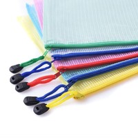 Bolsa de malla impermeable con cremallera, bolsas para archivos, bolsas de viaje multiusos para documentos, oficina, escuela, juegos de mesa, rompecabezas, cosméticos