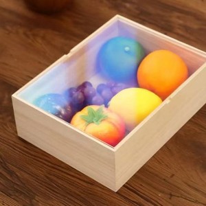 Caja de embalaje para sushi japonés con tapa de acrílico, caja de embalaje para sashimi de salmón, caja de madera para llevar alimentos frescos. - Product Image 2