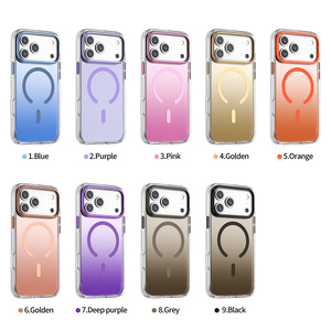 Vawi B004 Chất lượng cao chống sốc trường hợp khó khăn cho <span class=keywords><strong>Iphone</strong></span> 13/14/15/16/17 Promax Polka Dot biên giới Gradient từ trường hợp Đối với Samsung - Product Image 2