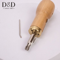 Kit de couture de haute qualité, cadeaux, machine à coudre à la main en cuir portable, aiguille droite, cône, machine à coudre à la main DIY