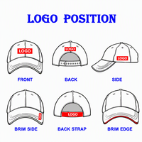 Casquette de baseball à 6 panneaux en twill déchiré et vieilli avec broderie de logo personnalisé, en coton lavé vintage