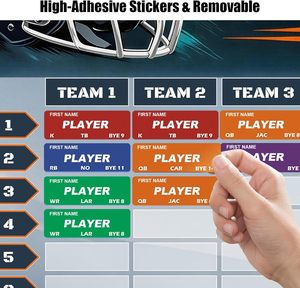 Kit Tabellone Draft Fantasy Football <span class=keywords><strong>Stagione</strong></span> 2026-2027 - Stampa a Gravure su Carta Patinata - Product Image 2