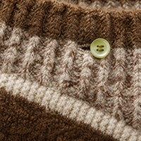 Pull pour chien en tricot épais rayé avec col montant, à deux pattes, avec boutons, vêtements chauds d'hiver pour chien XS S M
