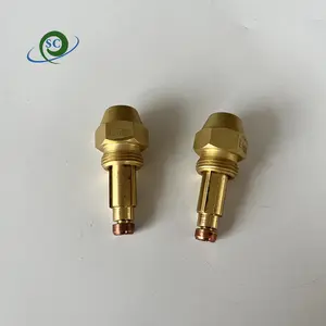 Brass Oil Burner Misting Spray Nozzle 1.5mm Bore Diameter Red copper seal ring