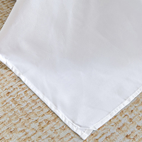 Parure de lit 4 pièces en coton 100% brodé blanc pur, style simple, pour hôtel 5 étoiles et gîte, comprenant housse de couette et drap.