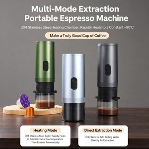 Cafetera Espresso Portátil, Dos Modos de Extracción, Agarre Texturizado Compacto, Recargable por USB, para Escritorio, Hotel y Exteriores - Product Image 3