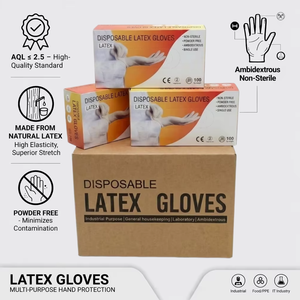 <span class=keywords><strong>Guantes</strong></span> de Látex No Estériles, <span class=keywords><strong>Caja</strong></span> de 100 Unidades, Sin Polvo, Flexibles, de Un Solo Uso, Suaves, Resistentes, Microtexturizados, Cómodos, Ambidiestros - Product Image 6