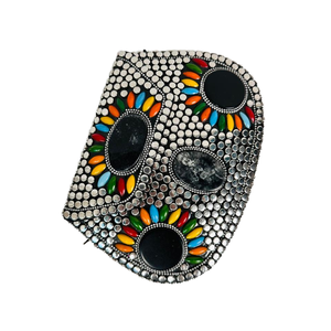 Sac à bandoulière vintage en aluminium plaqué or style arc-en-ciel, fait main, sculpture moderne polie, sac à main - Product Image 1