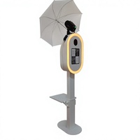 Höhenverstellbare Metall-Fotobox mit Selbstbedienungsdruckfunktion, kompatibel mit SLR, iPad, Kamera und Drucker für Hochzeiten, Partys und Geschäftsvermietungen
